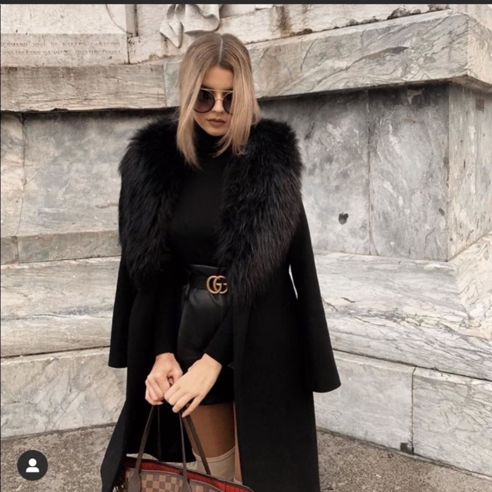 ZARA faux fur black coat NEW with tags!
